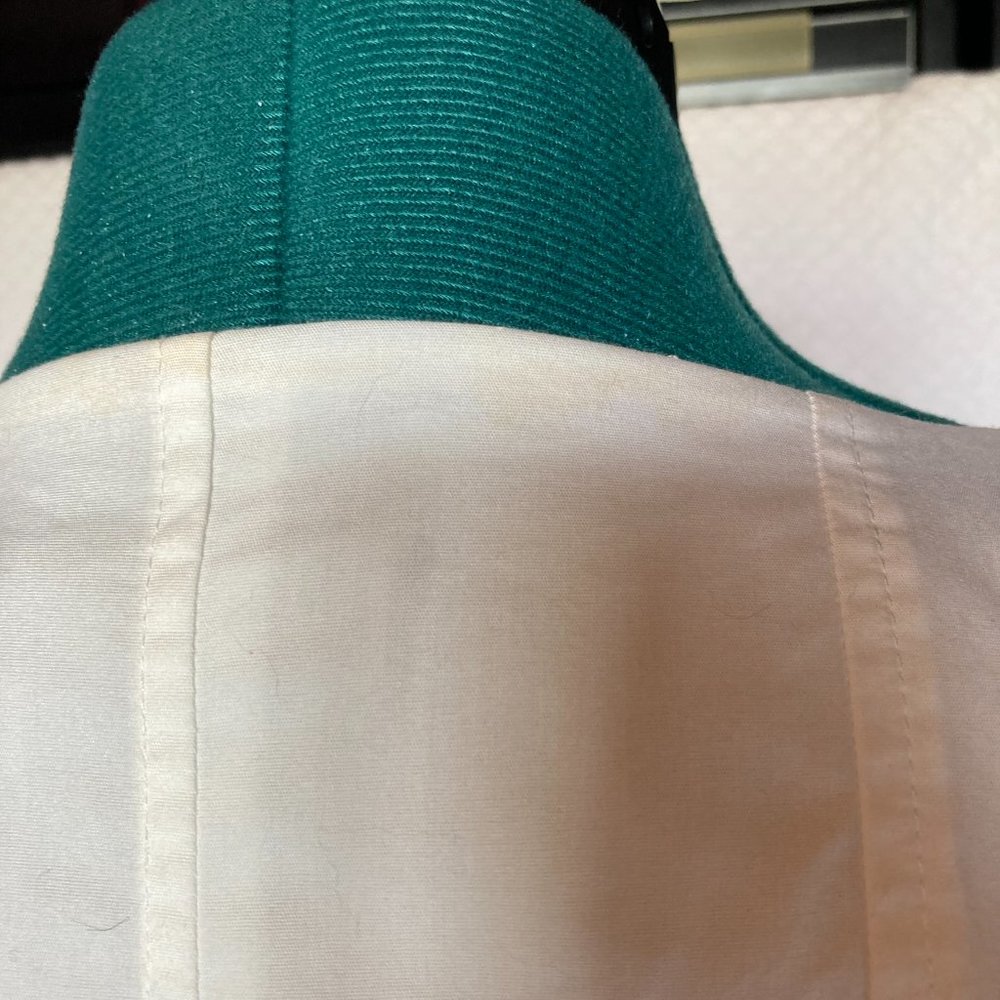 Banana Republic White Sleeveless Button Front A-Line Dress sz 0 - Picture 9 of 14
